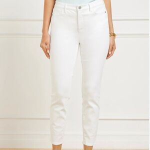 Talbots Denim Jeans Pants Jegging Crop White NWT Women’s Petite 12P High Waist